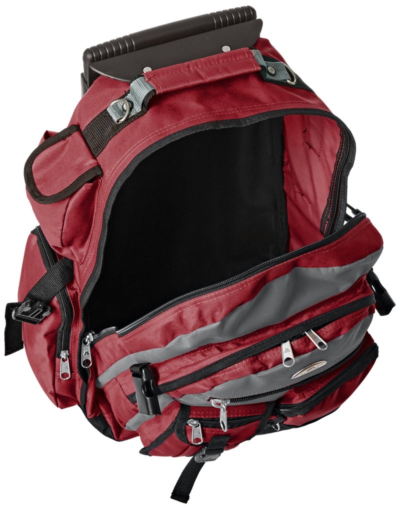 Everest 5045 Deluxe Wheeled Backpack, Burgundy, One Size - Image 4
